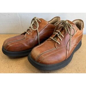 VTG Womens Sz 7 M Canyon River Blues Brown Chunky Y2K Lace Up Shoes